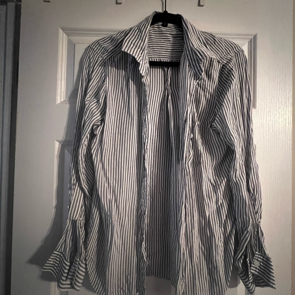 Striped button up